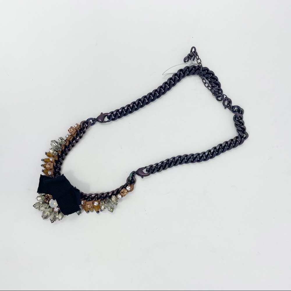 Cabi black jeweled statement necklace